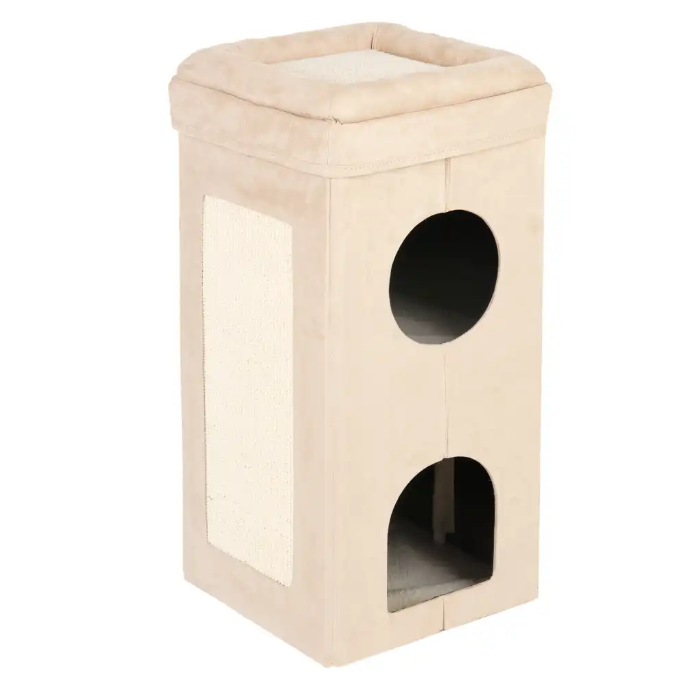 Rascador barril plegable Soft'n Scratchy para gatos - Beige