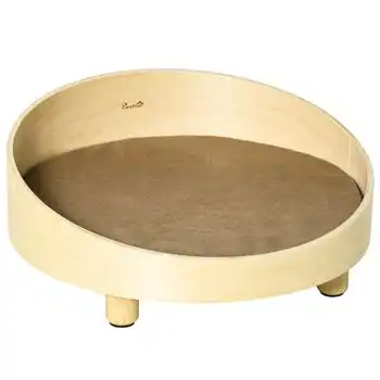 Cama Perros De Tablero Multicapa Poliéster Ø59x23,5 Cm-pawhut.natural