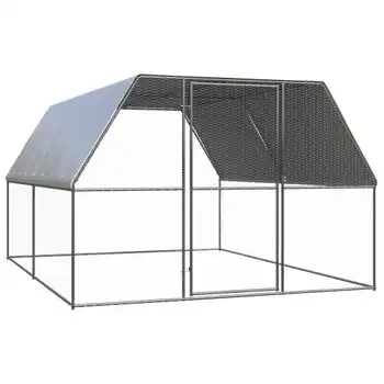 Jaula Gallinero De Exterior De Acero Galvanizado 3x4x2 M Vidaxl