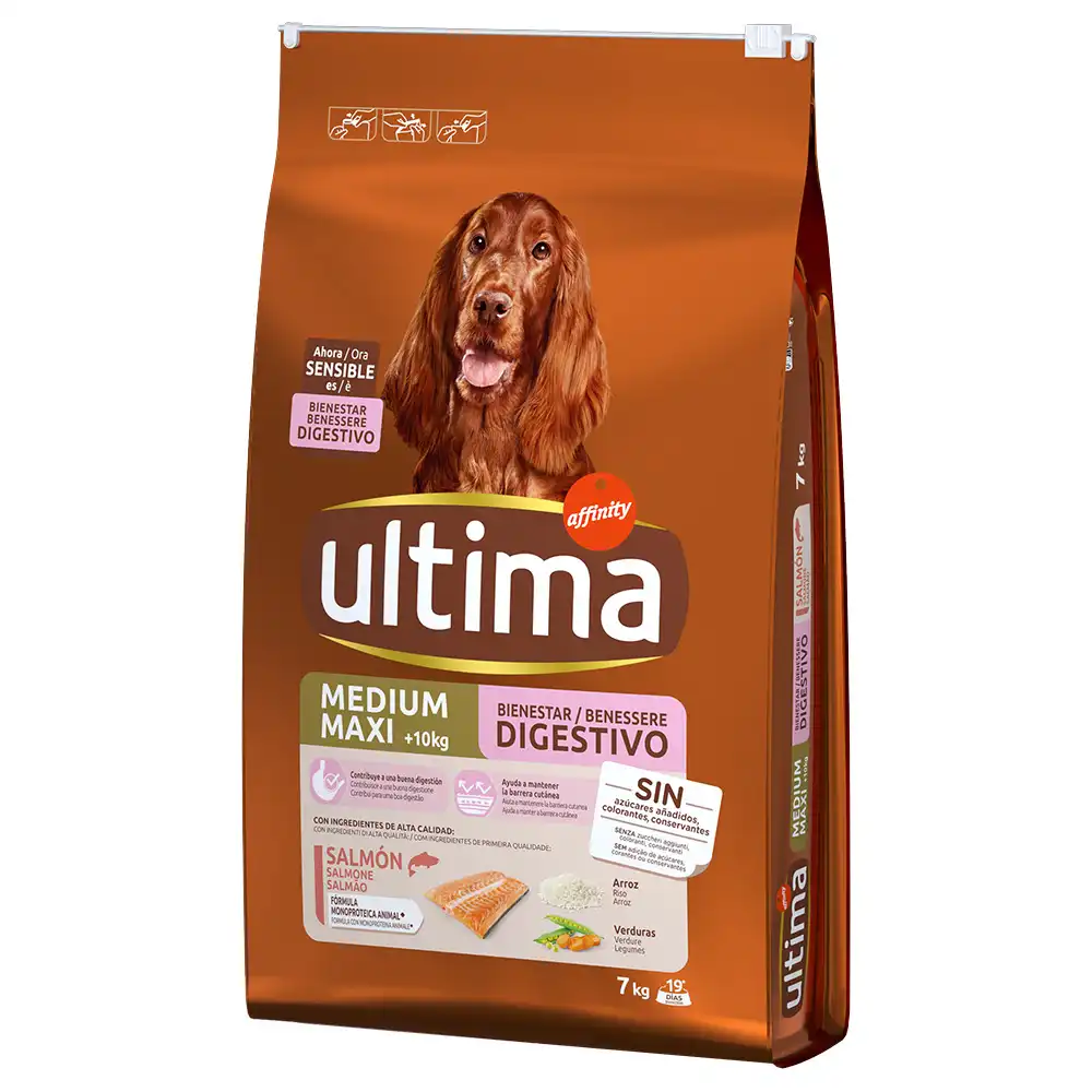 Ultima Medium-Maxi Sensitive con salmón - 7 kg