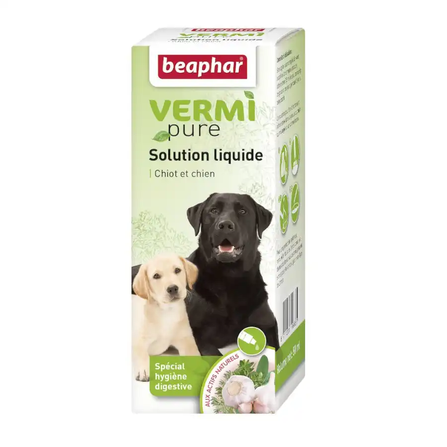 Beaphar VERMIpure Repelente Interno Natural Líquido para perros y cachorros