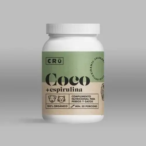 CRU complemento nutricional sabor coco para mascotas