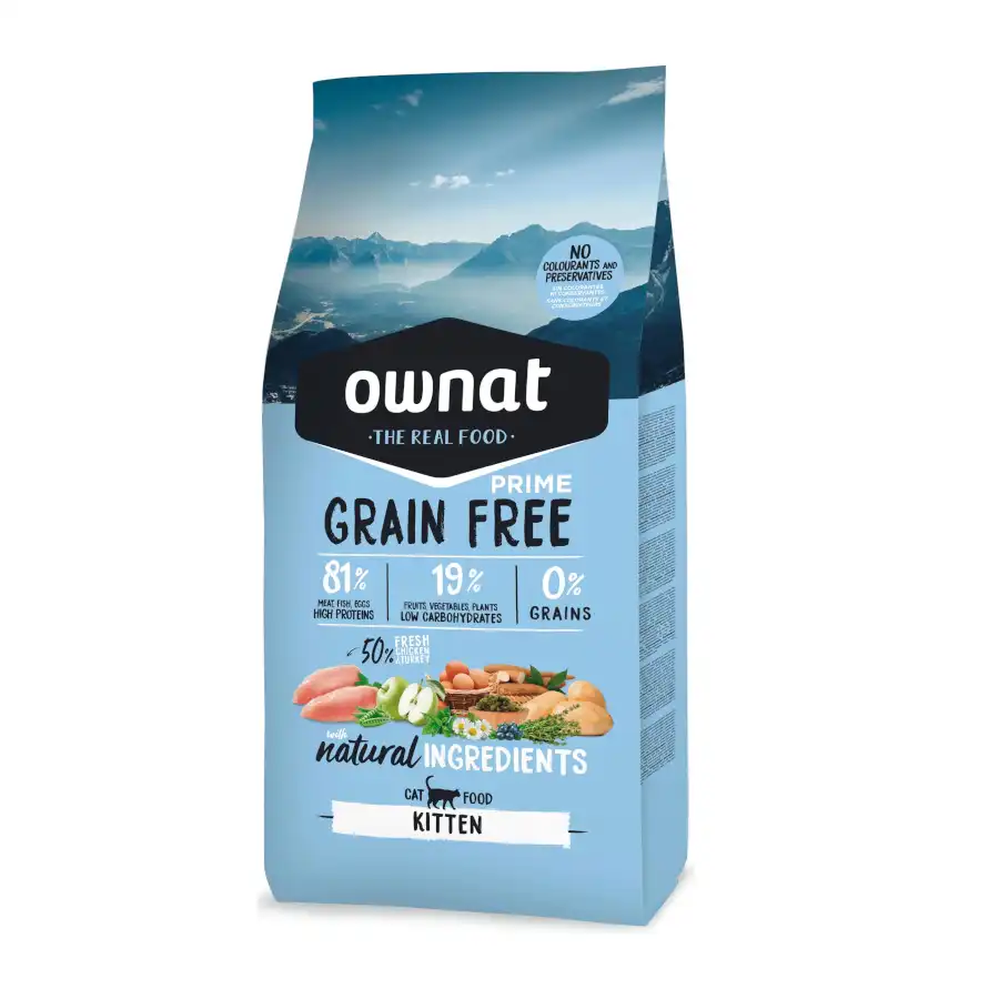 Ownat Kitten Prime Grain Free pienso