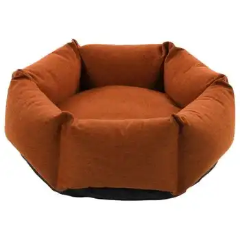 Cama Perros Con Cremallera Ziva Hexagonal Terracota 60x20 Cm Flamingo