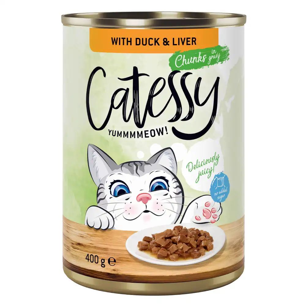 Catessy Bocaditos 12 x 400 g en latas - Pato e hígado en salsa