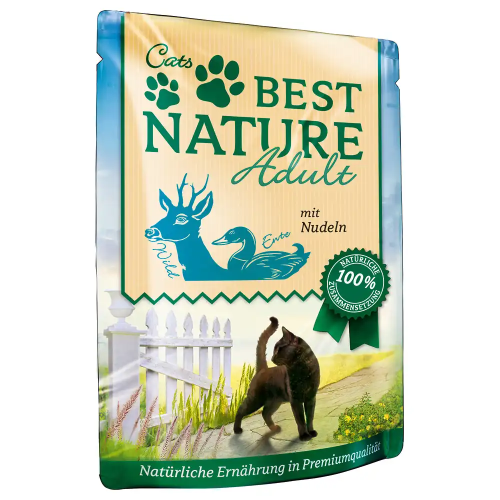 Best Nature Cat Adult 16 x 85 g - Caza, pato y pasta