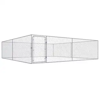 Perrera De Exterior De Acero Galvanizado 4x4x1 M Vidaxl