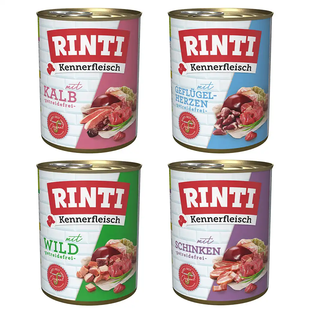 Rinti Kennerfleisch 12 x 800 g - Pack Ahorro - Pack mixto 1