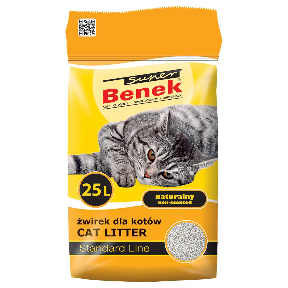 Super Benek Natural arena aglomerante con olor natural - 25 l (20 kg aprox.)