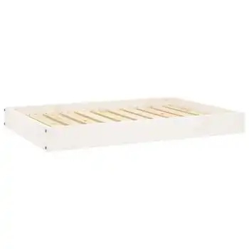 Cama Para Perros Madera Maciza De Pino Blanco 91,5x64x9 Cm Vidaxl