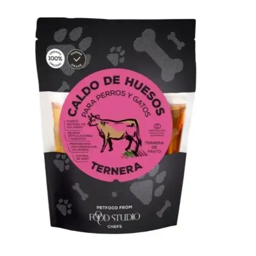 Food studio caldo de huesos de ternera para mascotas