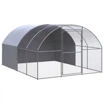 Gallinero De Exterior De Acero Galvanizado 3x4x2 M Vidaxl