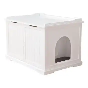 Cabina De Inodoro Trixie - 75 X 51 X 53 Cm - Blanco - Para Gatos