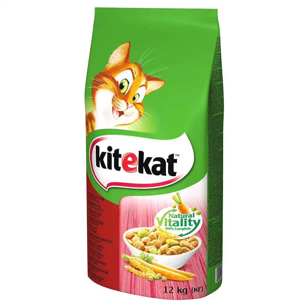 Kitekat Adult con vacuno y verduras - 12 kg