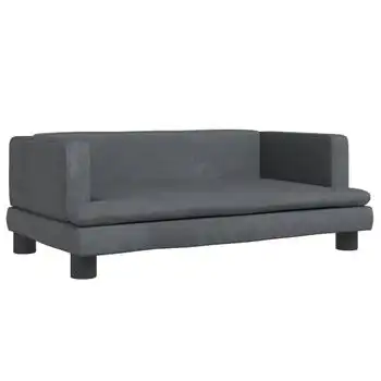 Cama Para Perros De Terciopelo Gris Oscuro 80x45x30 Cm Vidaxl