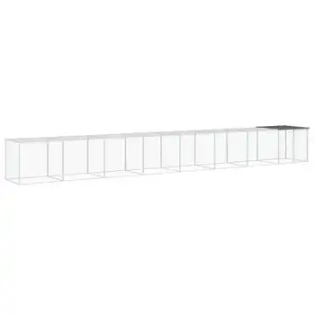 Gallinero Con Techo Acero Galvanizado Antracita 803x98x90 Cm Vidaxl