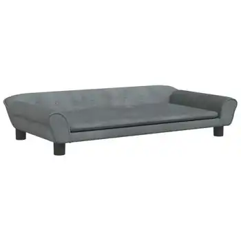 Cama Para Perros De Terciopelo Gris Oscuro 100x50x21 Cm Vidaxl