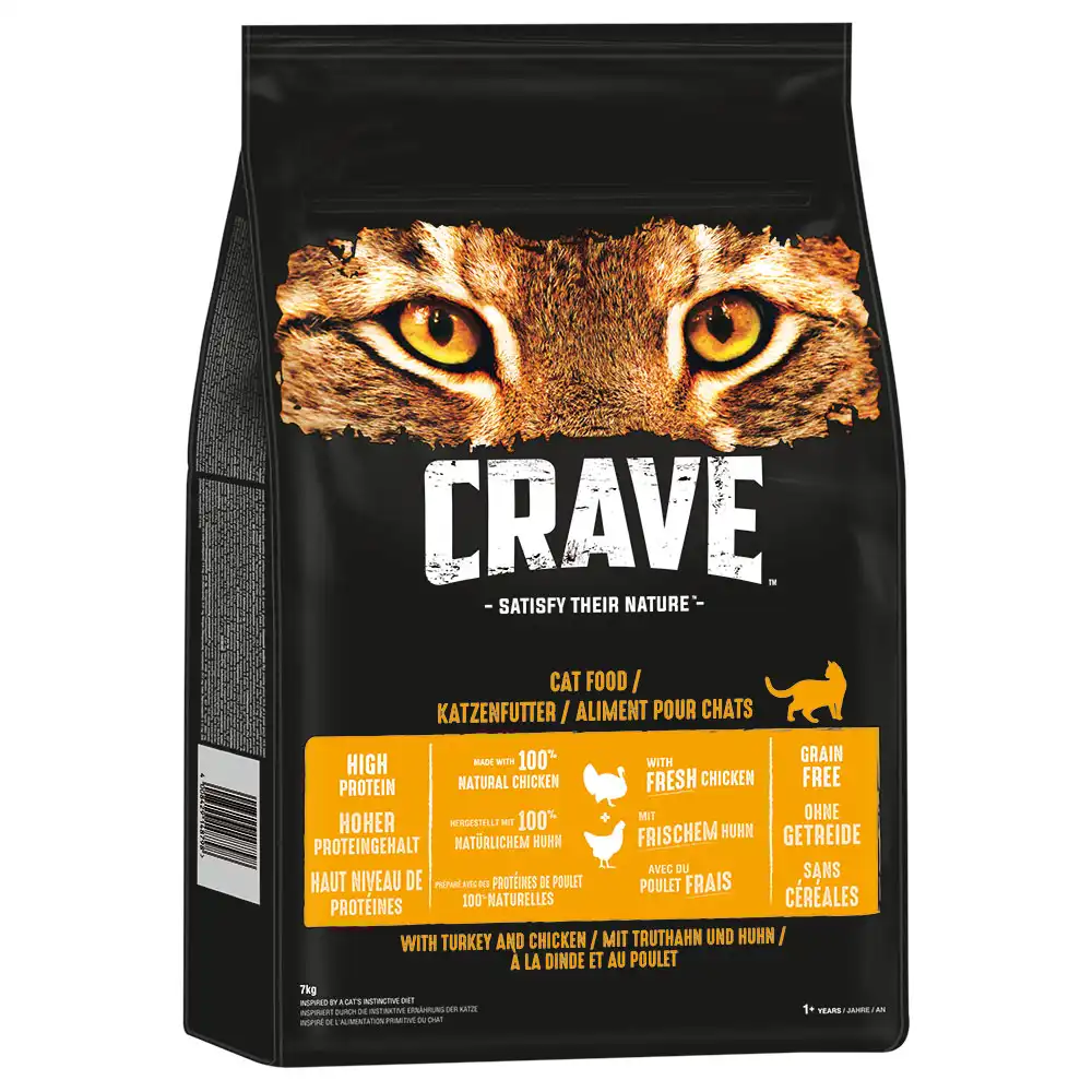 Crave Adult con pavo y pollo para gatos - 7 kg