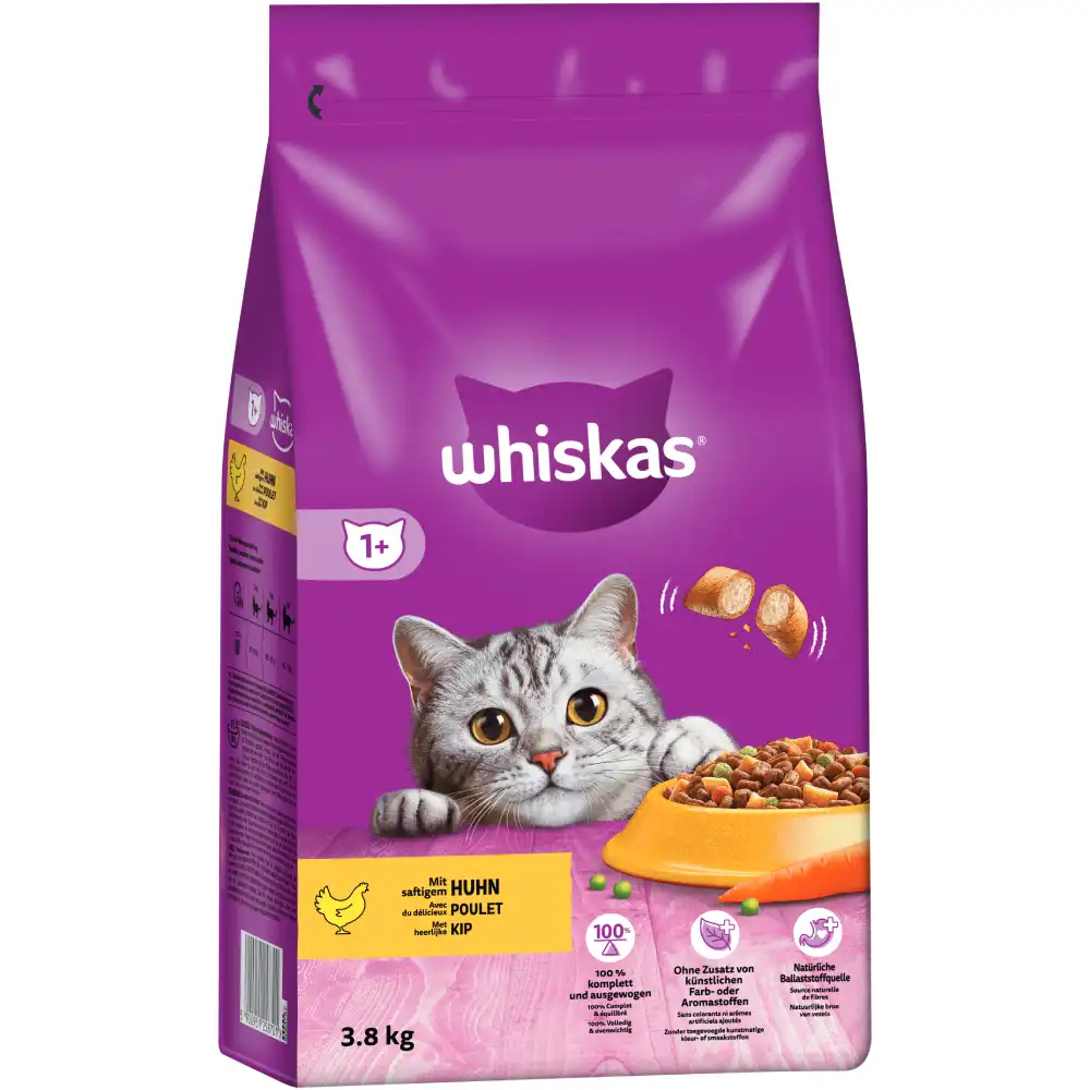 Whiskas 1+ años con pollo - 3,8 kg