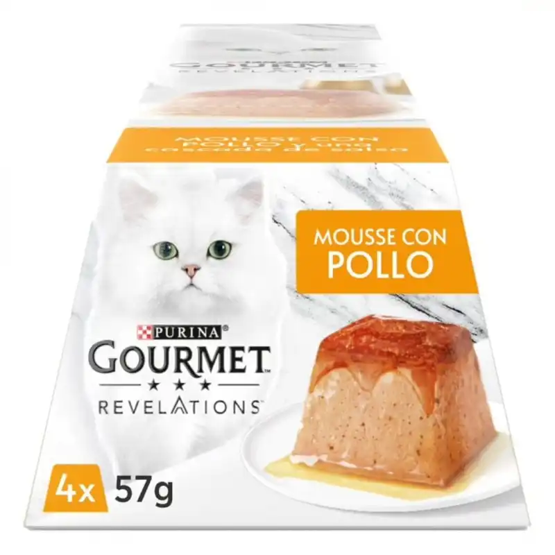 Gourmet Revelations Mousse Pollo Comida Humeda Para Gato 24x57g, Unidades 24 Unidades.