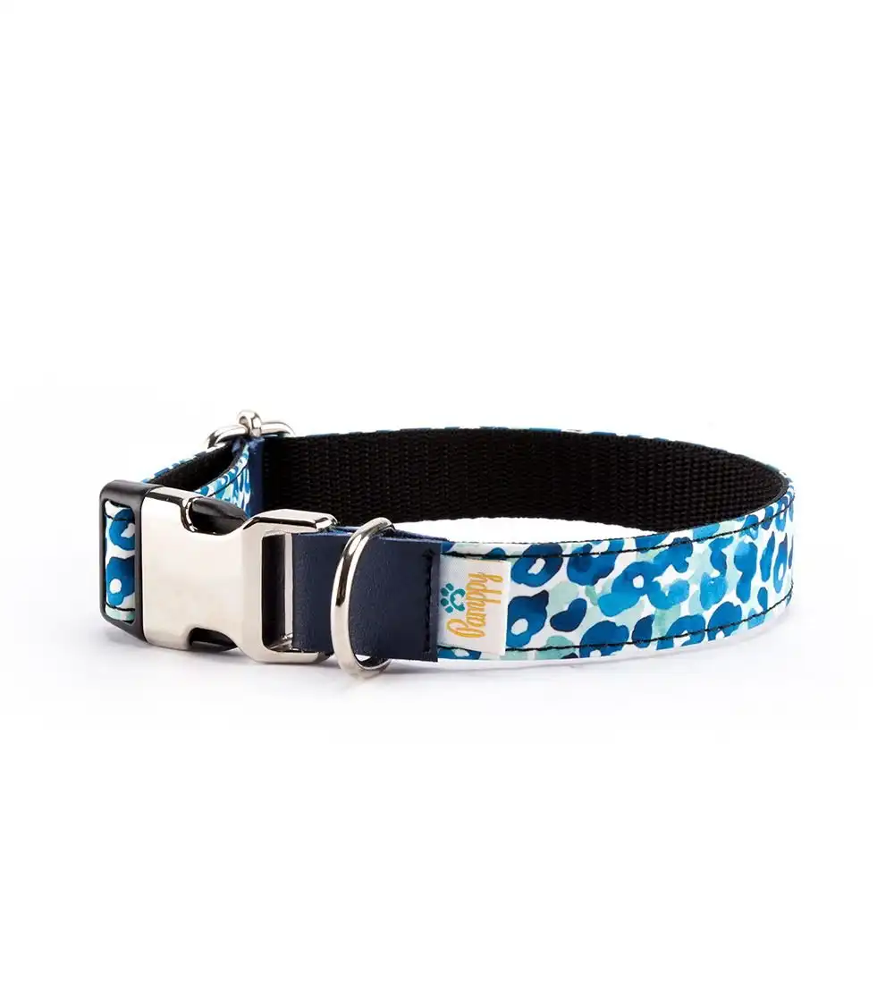 Pamppy funny collar leopardo azul para perros