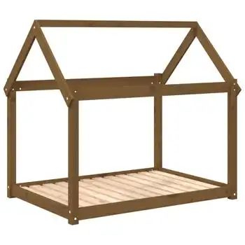 Cama Para Perros Madera Maciza Pino Marrón Miel 111x80x100 Cm Vidaxl