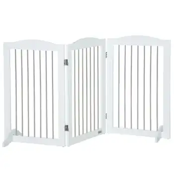 Barrera De Seguridad De Mdf Acero 154x30x80 Cm-pawhut. Blanco