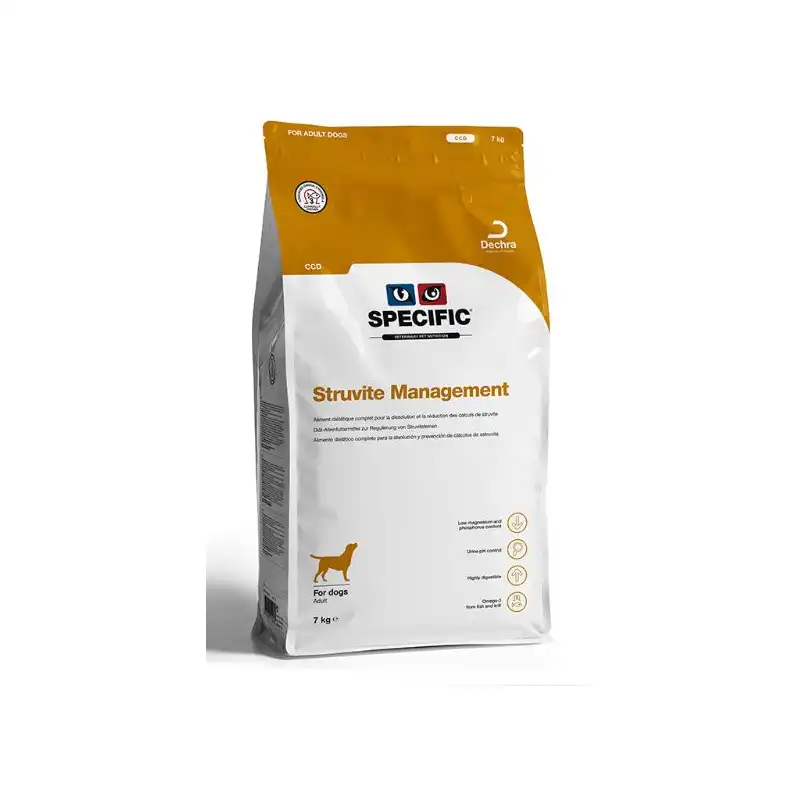 Pienso Specific CCD Struvite management para perros con problemas urinarios, Peso 12 Kg