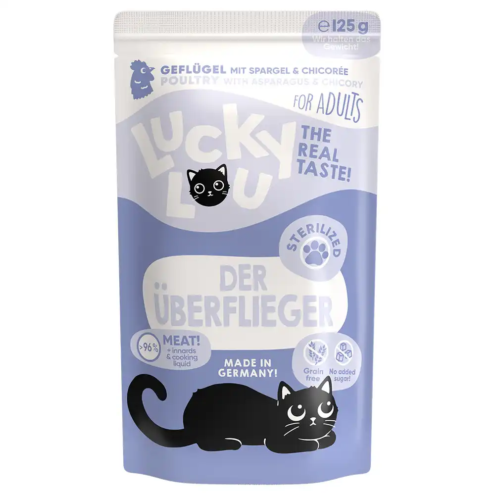 Pack Ahorro Lucky Lou Adult 48 x 125 g - Esterilizados - Ave