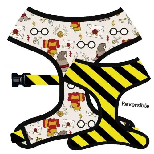 Arnés reversible CaponeTheDog para perros estampado Magia Amarillo