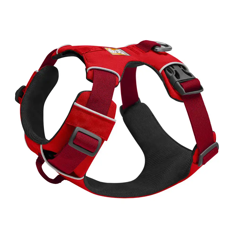 Arnés Ruffwear New Front Range rojo para perros - M: 69-81 cm de pecho, 29 mm de ancho, rojo