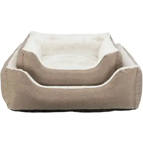 Trixie Nelli Cama Rectangular Marrón con Blanco para perros y gatos