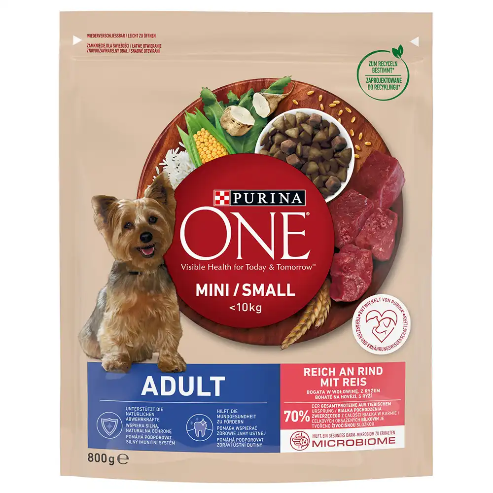 PURINA ONE Mini Adult vacuno y arroz - 800 g