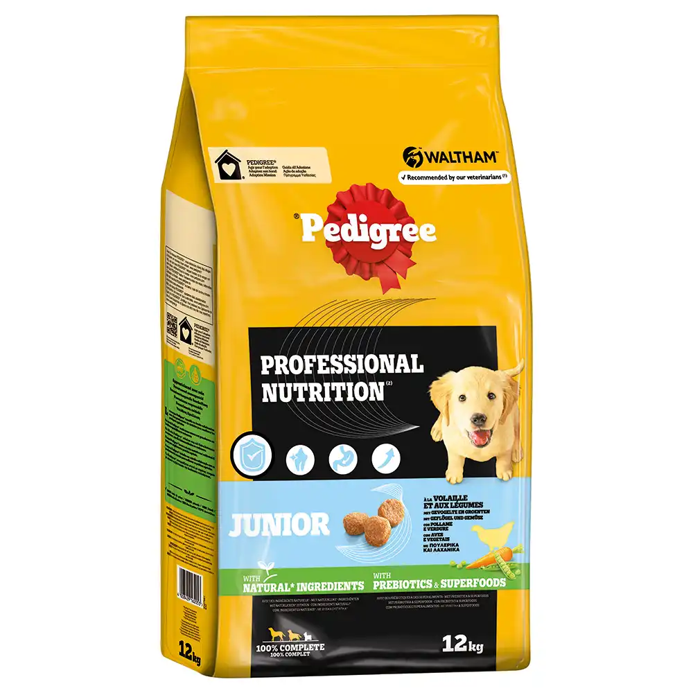 Pedigree Professional Nutrition Junior con ave y verdura - 12 kg