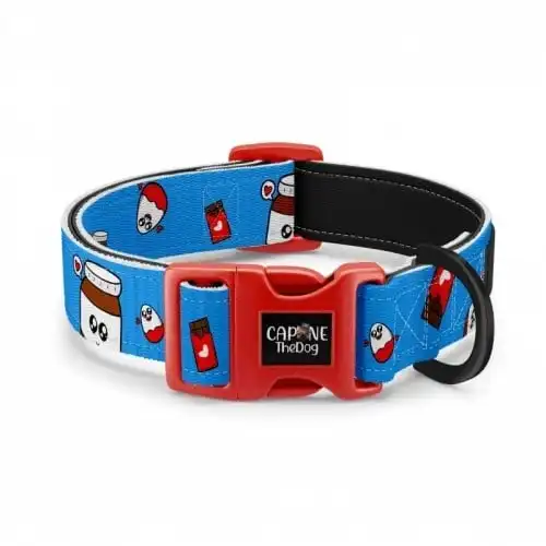 Collar regulable CaponeTheDog para perros estampado Chocolate