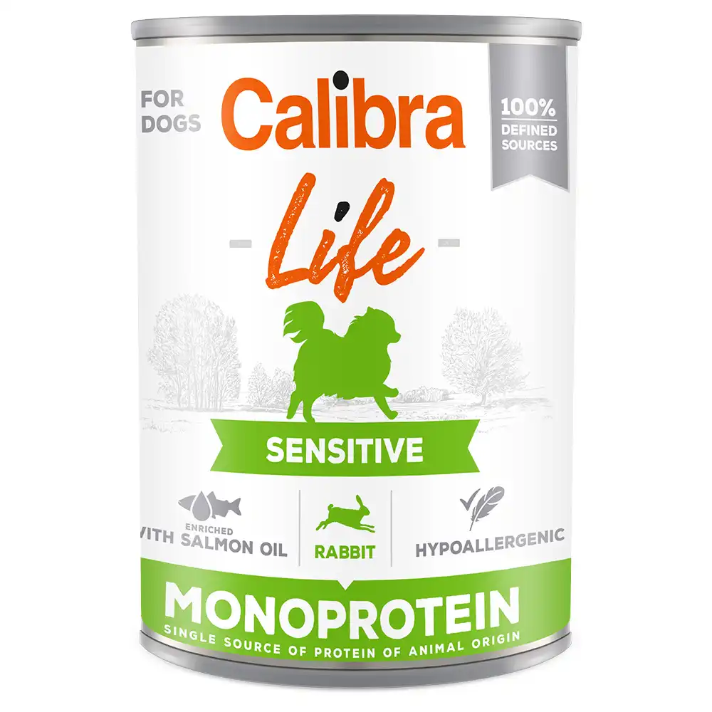 Calibra Dog Life Adult 6 x 400 g - Conejos sensibles