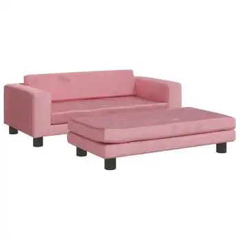 Cama Para Perros Con Extensión Terciopelo Rosa 100x50x30 Cm Vidaxl