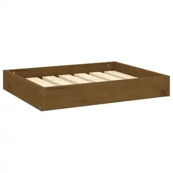 Cama Para Perros Madera Maciza Pino Marrón Miel 61,5x49x9 Cm Vidaxl