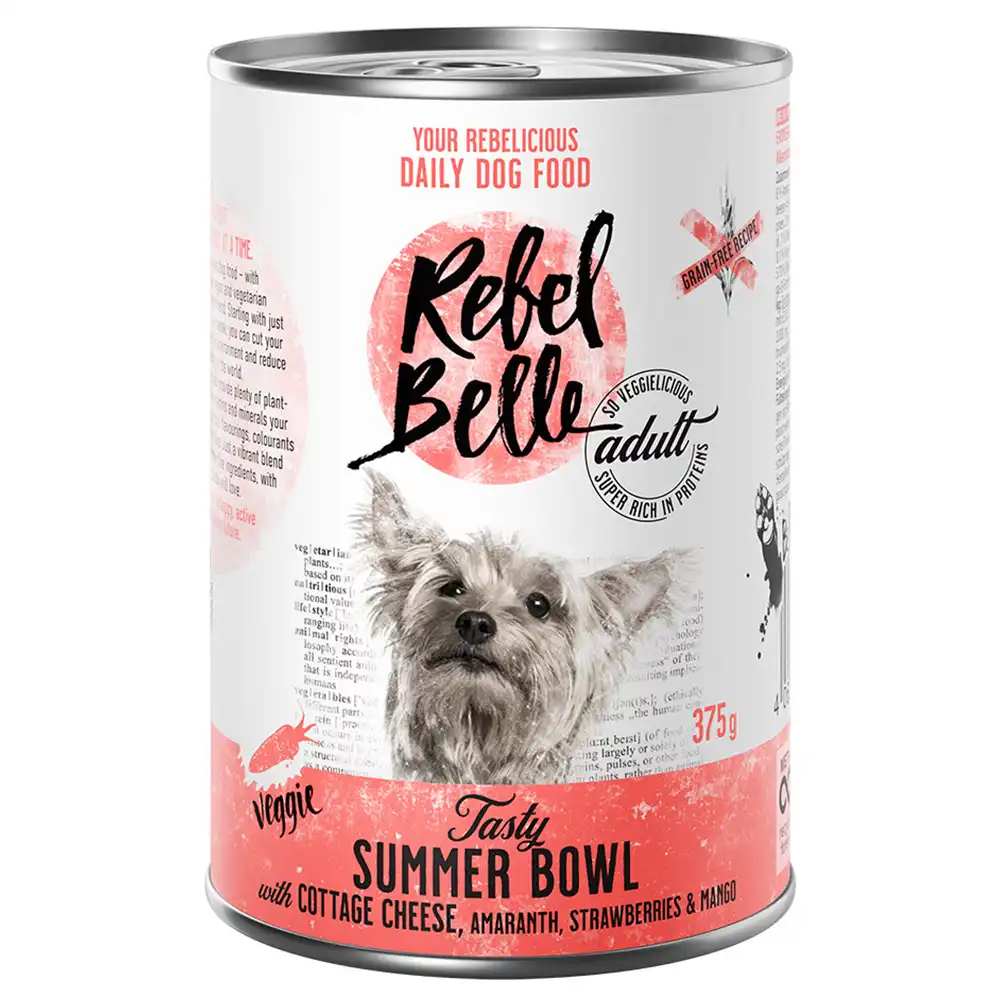 Rebel Belle Adult Tasty Summer Bowl comida vegetariana para perros - 6 x 375 g