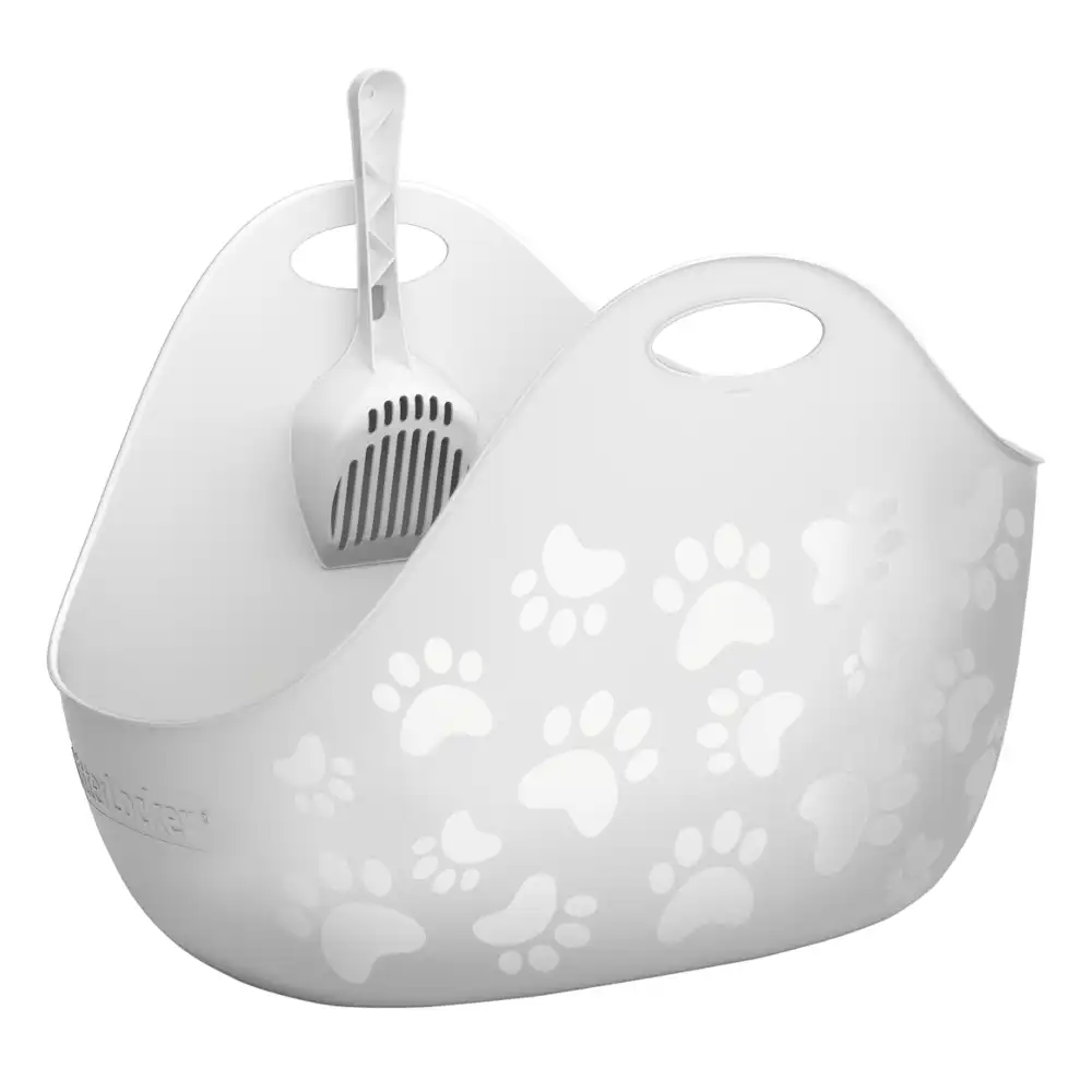 Arenero descubierto LitterLocker® LitterBox para gatos - blanco