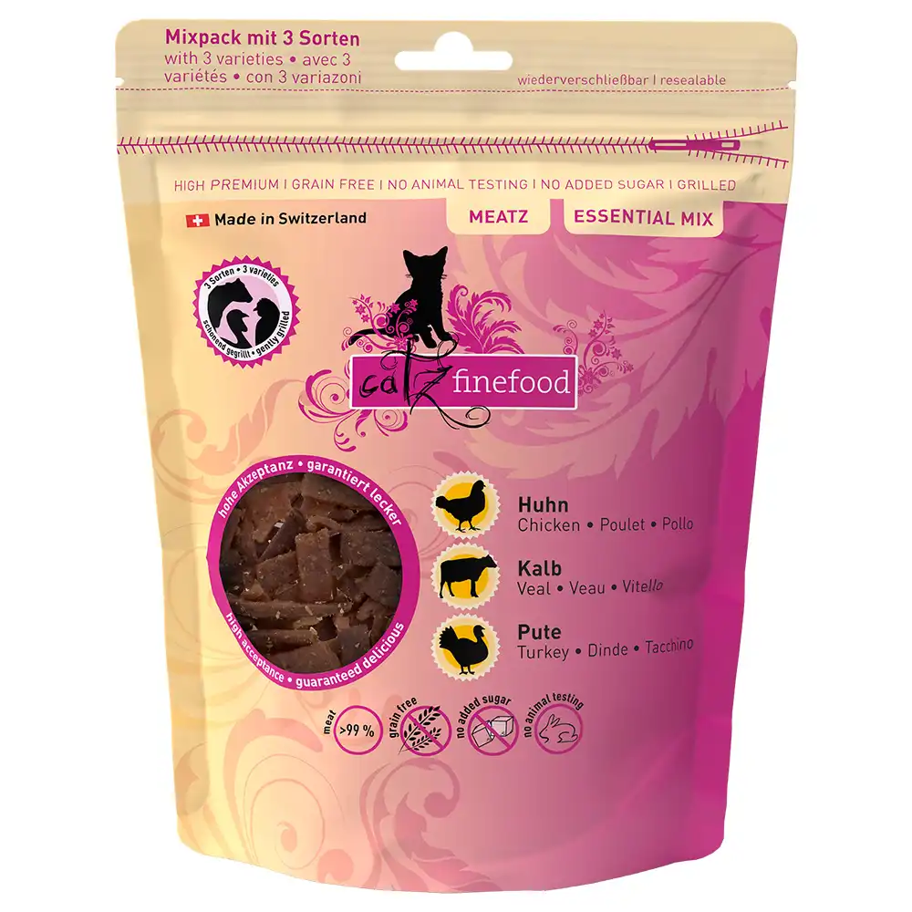 catz finefood Meatz snacks para gatos - Pack mixto - Essential mix (45 g)