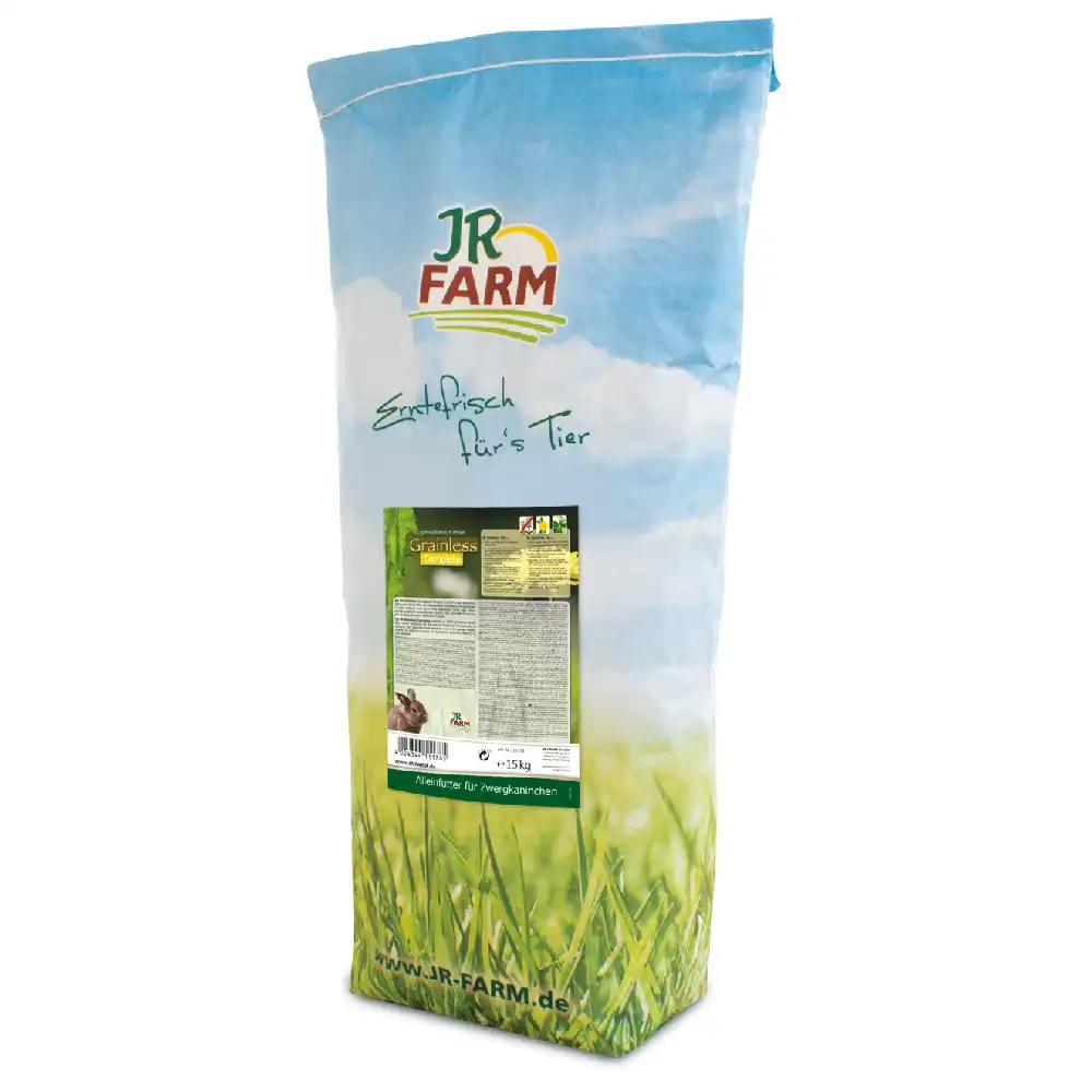 JR Farm Grainless Complete para conejos enanos - 15 kg ¡Formato económico!