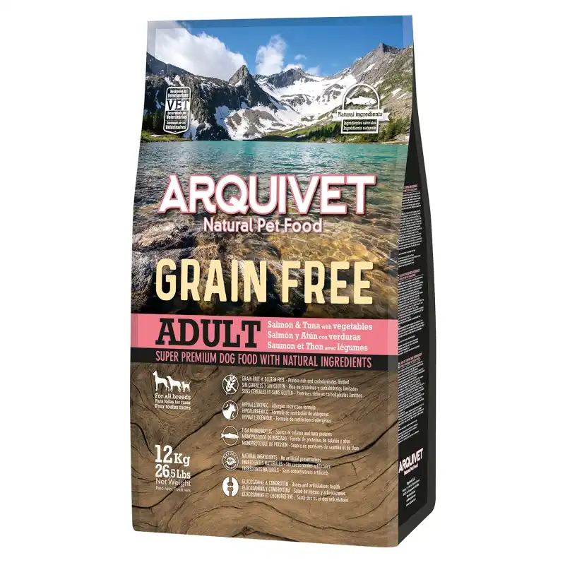 Arquivet Pienso para Perros Grain Free Salmon y Atun 12 KG