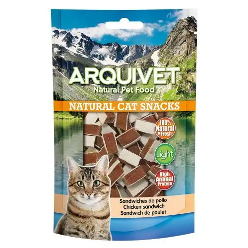 Natural Cat Snacks Sandwiches Arquivet para gatos sabor Pollo