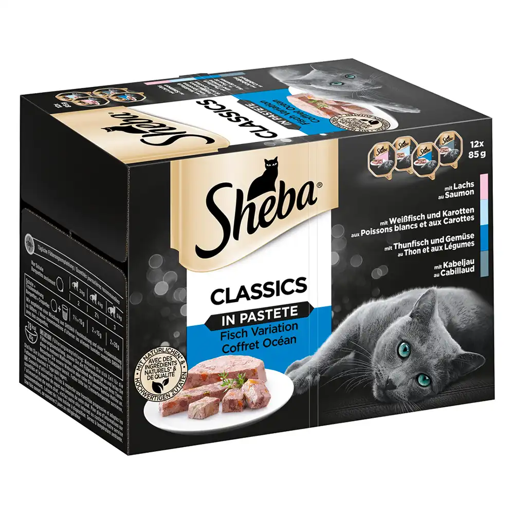 Sheba 12 x 85 g en tarrinas Multireceta - Classics en paté