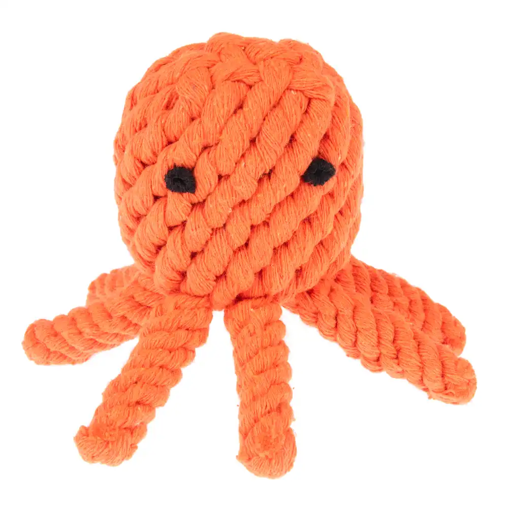 TIAKI pulpo de cuerda para perros - 12 x 7 cm (Diám x Al) aprox.