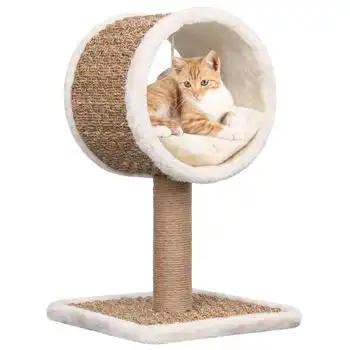 Árbol Para Gatos Túnel Superior Y  Hierba Marina 56 Cm Vidaxl