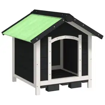 Caseta Para Perros Madera Maciza De Pino Gris 65x65x61,5 Cm Vidaxl