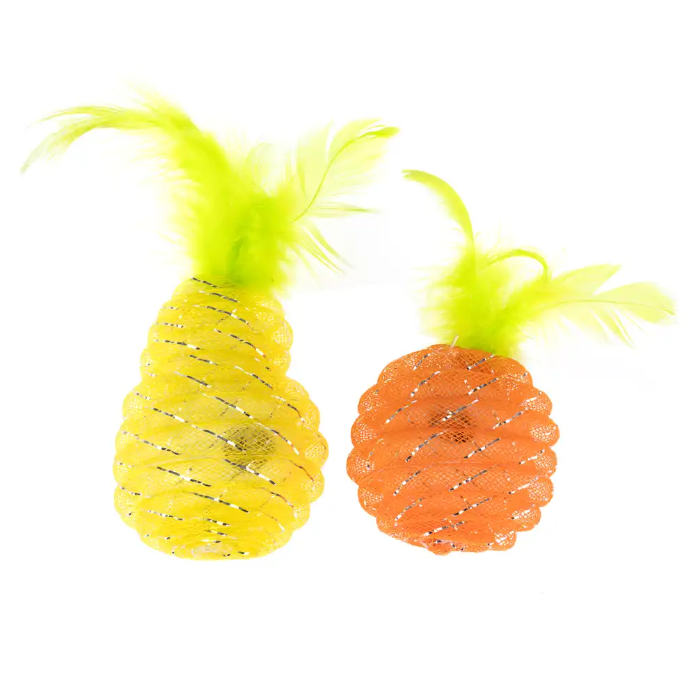 Set de juguetes para gatos TIAKI pera y naranja - Set de 2