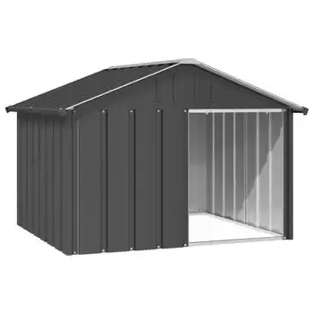 Casa De Perro Acero Galvanizado Antracita 116,5x103x81,5 Cm Vidaxl